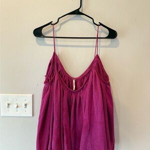 Free People Pink Spaghetti Strap Top